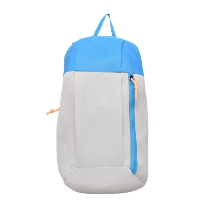 Rucsac sport, 22/40/13 cm, Textil, Gri/Albastru