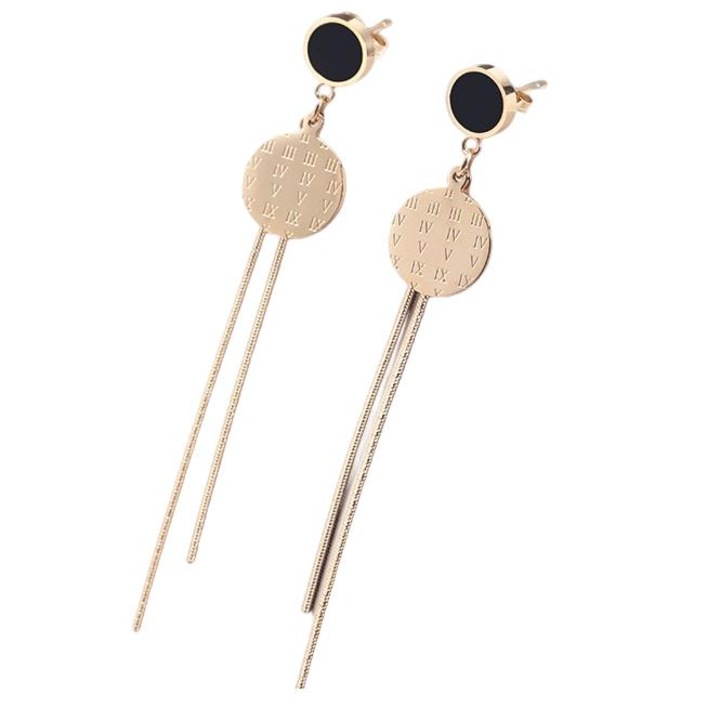 Cercei, Izmael, Metal/aliaj zinc, Aur roz/negru