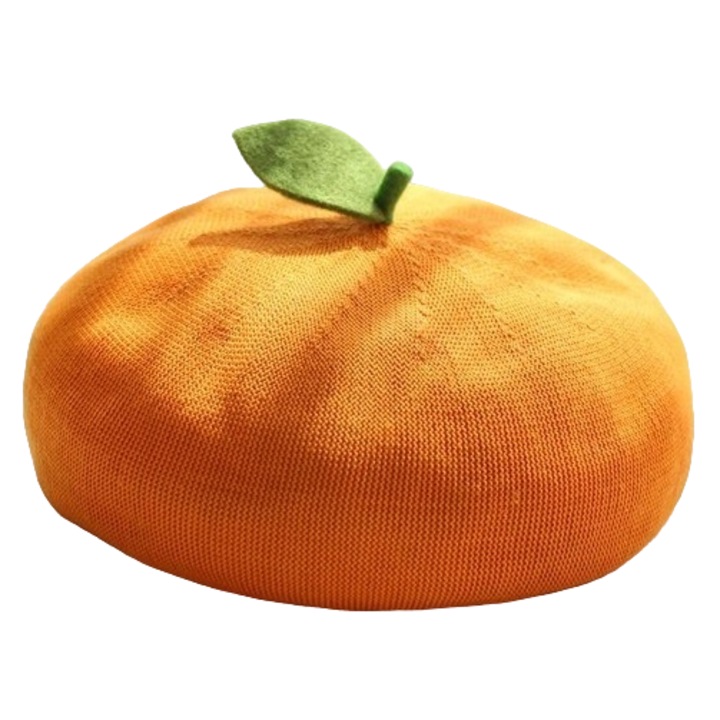 Női beret, Izmael, pamut/poliészter, 54 cm, narancs