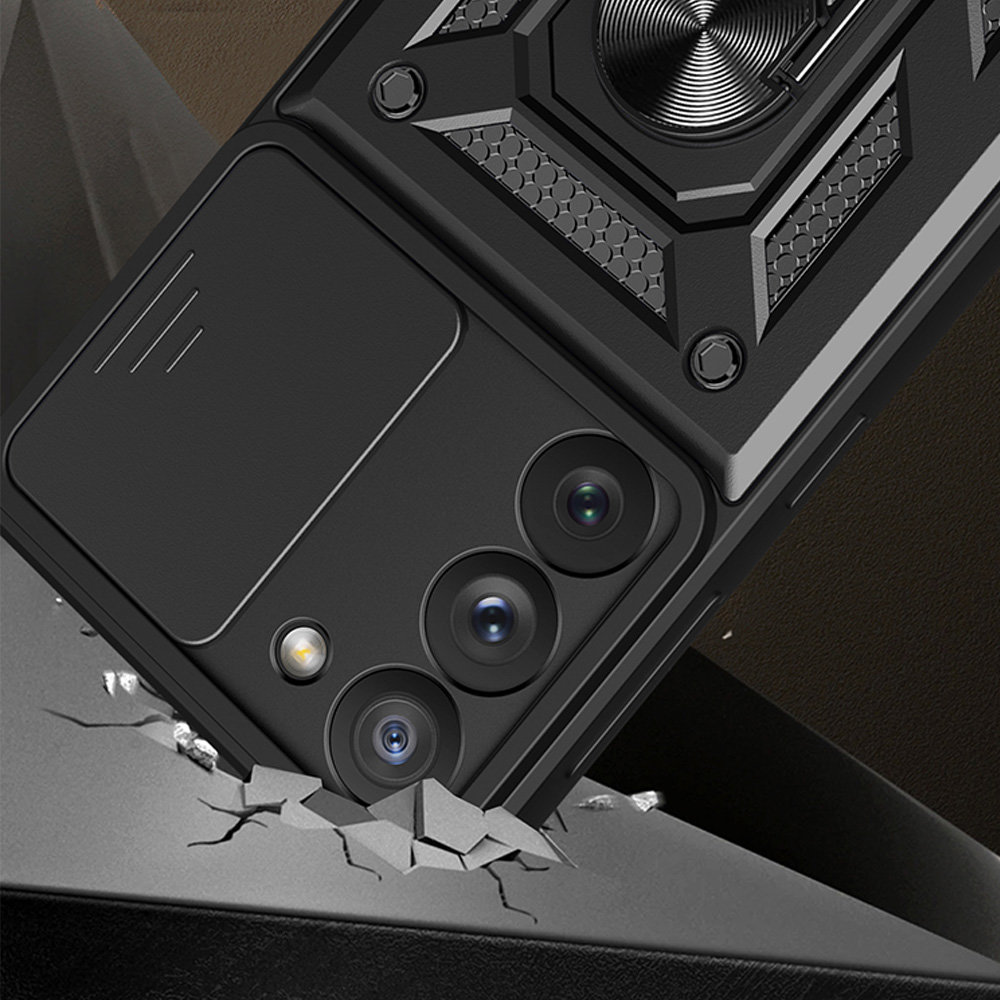 Husa pentru Samsung Galaxy S23 Ultra - Seria Techsuit Camshield - Neagra