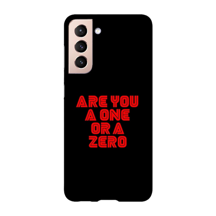 Калъф, съвместим със Samsung Galaxy Note 20 Ultra, Viceversa, модел Are you a one or a zero Mr Robot, Silicon, TPU