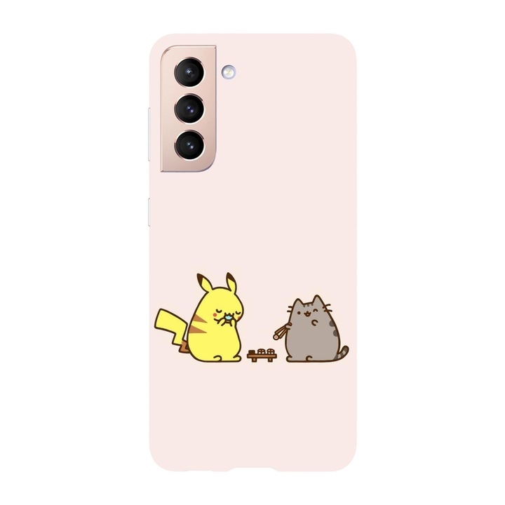 Калъф, съвместим със Samsung Galaxy S22 Ultra, Viceversa, модел Lunch с пика и пушеен, силикон, TPU