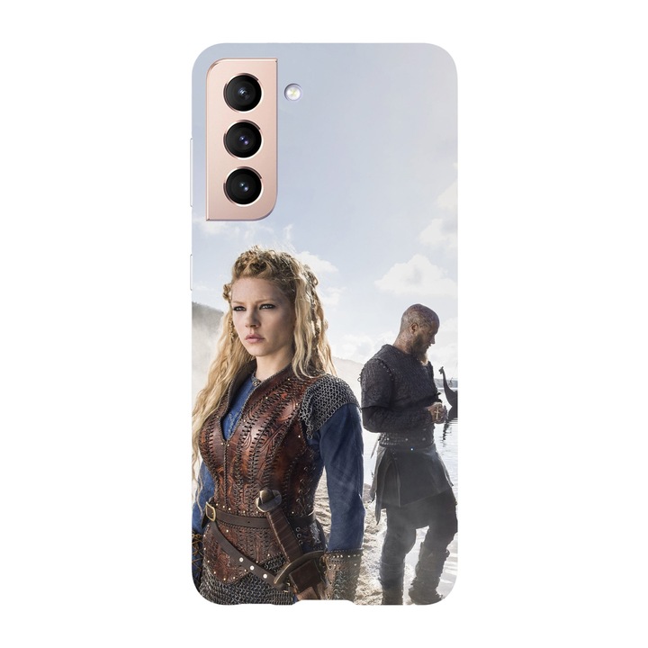 Кейс съвместим с Samsung Galaxy S23, Viceversa, модел Ragnar и Lagertha Vikings, силикон, TPU