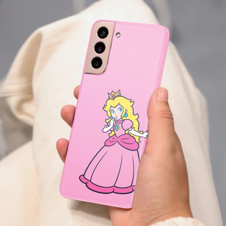 Samsung Galaxy S21 Ultra, Viceversa, Princess Peach Super Mario modell, szilikon, TPU kompatibilis burkolat
