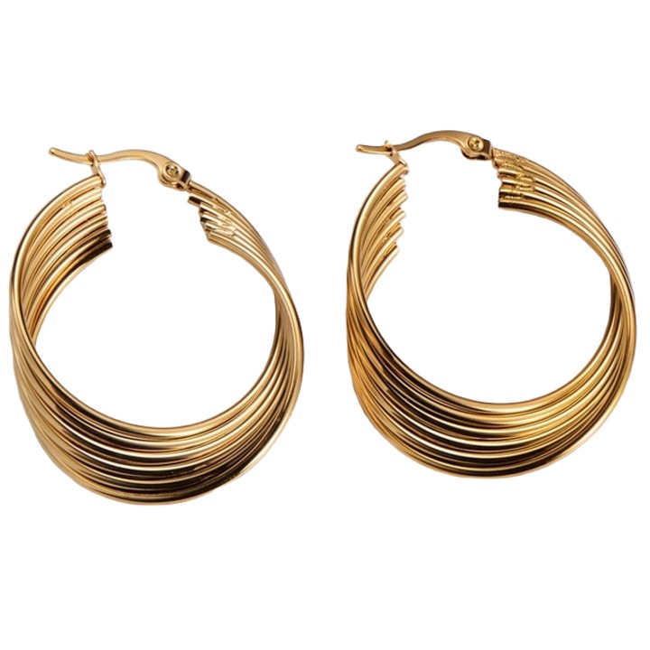 Fülbevaló, Izmael, Rozsdamentes acél, Arany