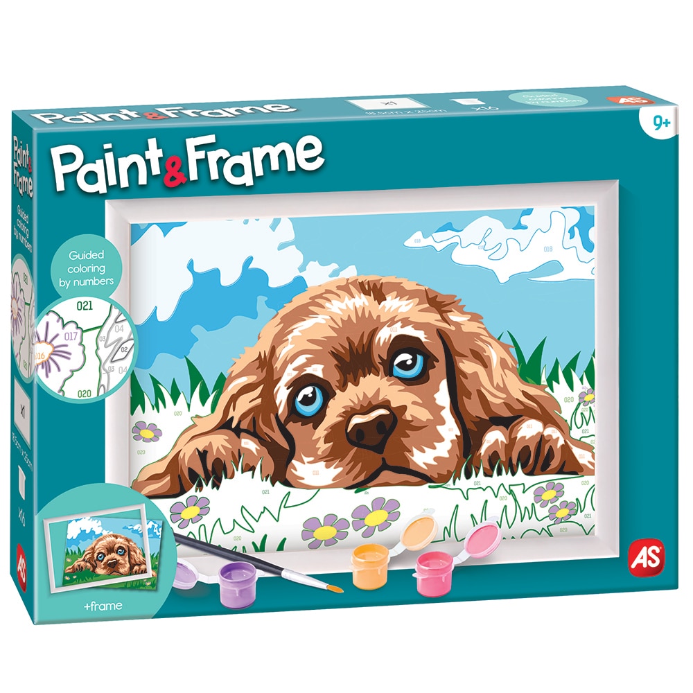 プリントw/フレーム【Colorfornia beautiful ocean】 Set creatie AS - Paint & Frame, Catelus iubitor - eMAG.ro