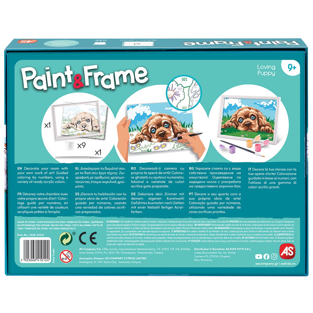 Set creatie AS - Paint & Frame, Catelus iubitor - eMAG.ro