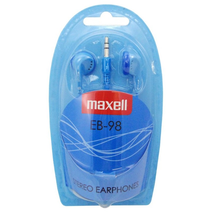MAXELL Fülhallgató EB-98, 3.5mm jack Kék