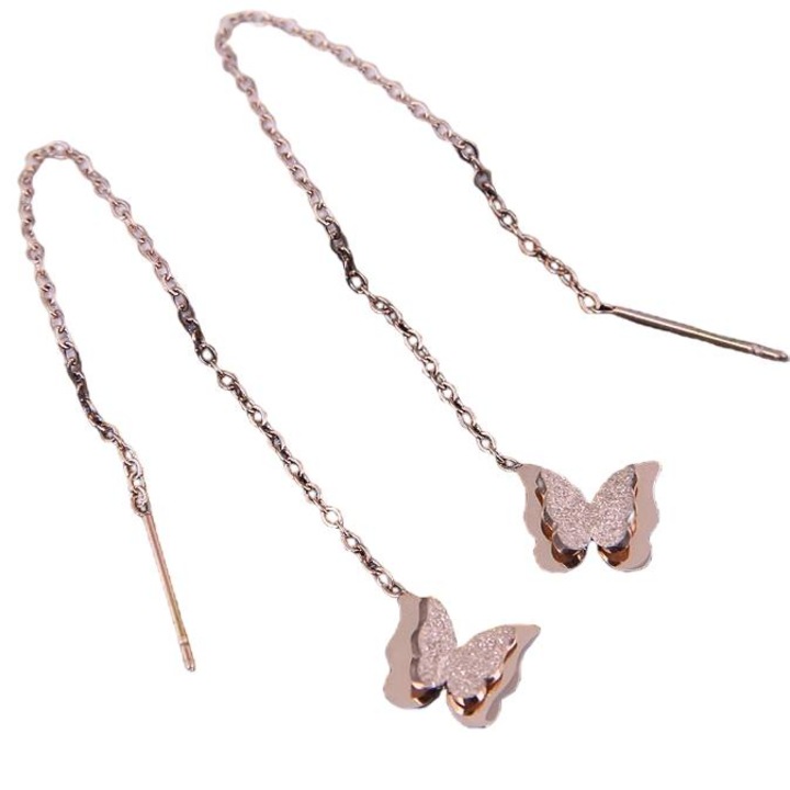 Női fülbevaló, Izmael, Rozsdamentes acél, Rózsaszín/Arany