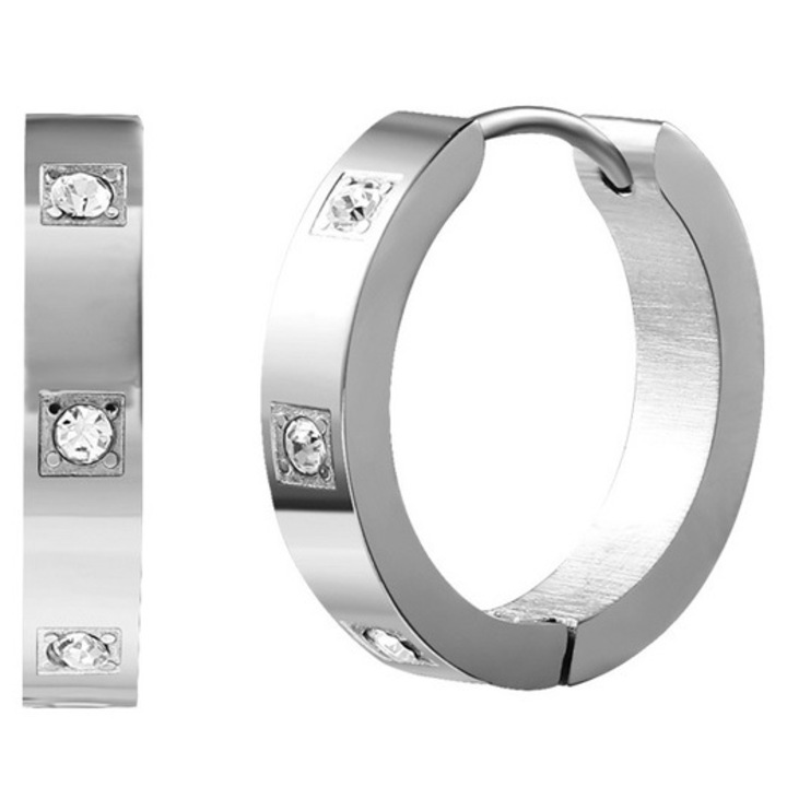 Női fülbevaló, Izmael, rozsdamentes acél, ezüst