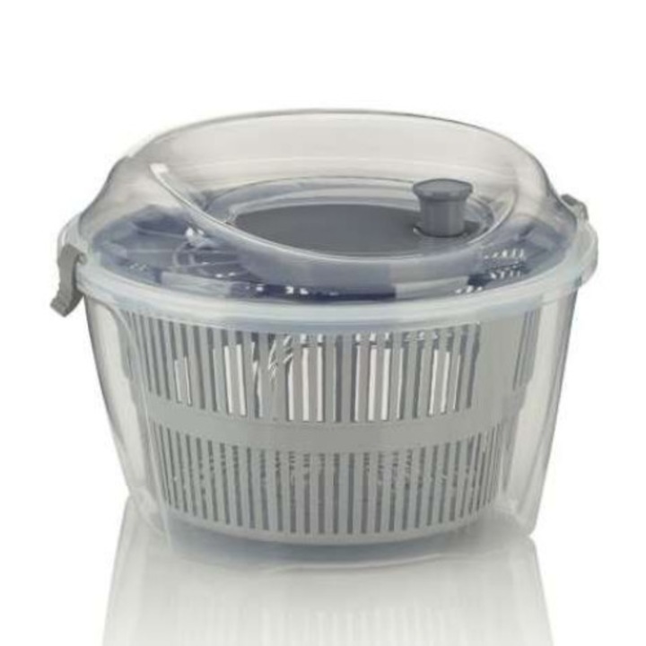 Сушилник за салата Mailin, Kela, пластмасов, 4.4 л, 24.5 x 17.5 см, сив