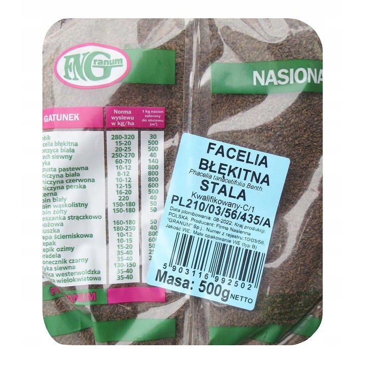 Seminte de Facelia albastra, Granum, 0.5 kg