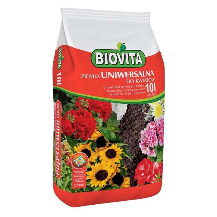 Substrat universal pentru flori, Biovita, 10 l
