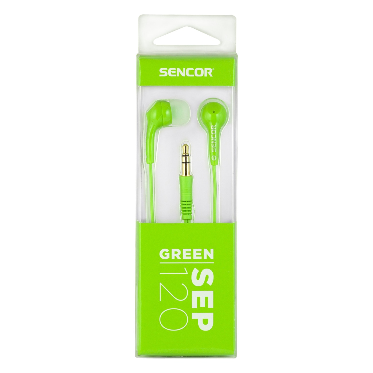 Casti audio, Sencor, Jack 3.5, Verde/Alb