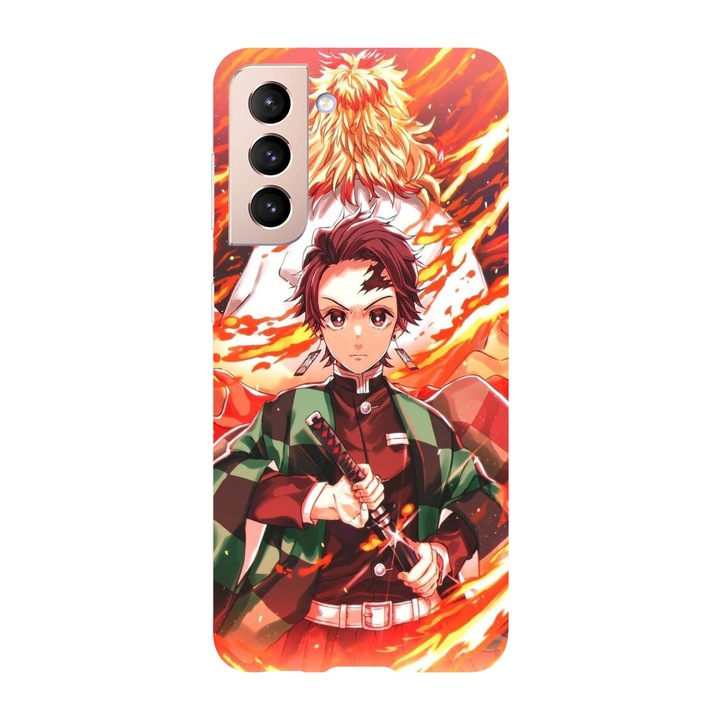 Капак, съвместим със Samsung Galaxy Note 20 Ultra, Viceversa, модел Demon Slayer Rengoku и Tanjiro, силикон, TPU