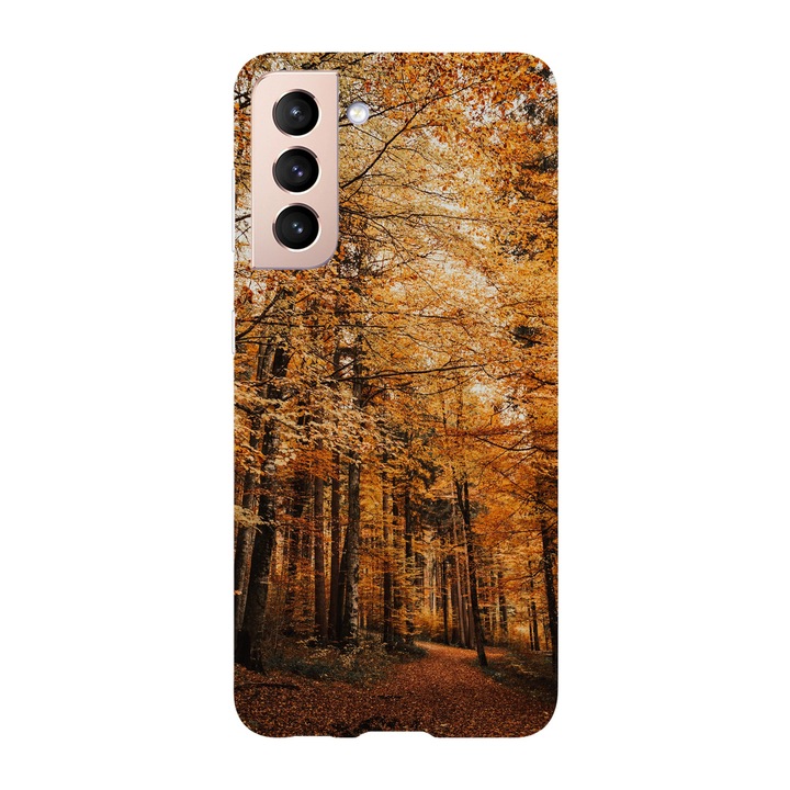 Калъф, съвместим с Samsung Galaxy Note 20, обратното, модел Falling leaves, силикон, TPU