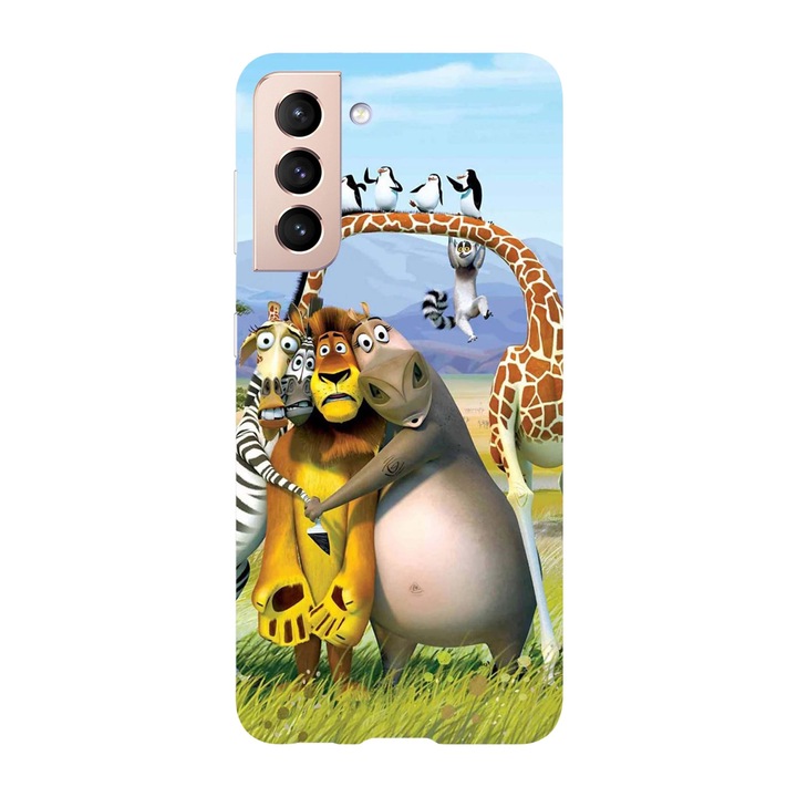 Калъф, съвместим с Samsung Galaxy Note 20, Viceversa, модел Madagascar in the wild, Silicon, TPU