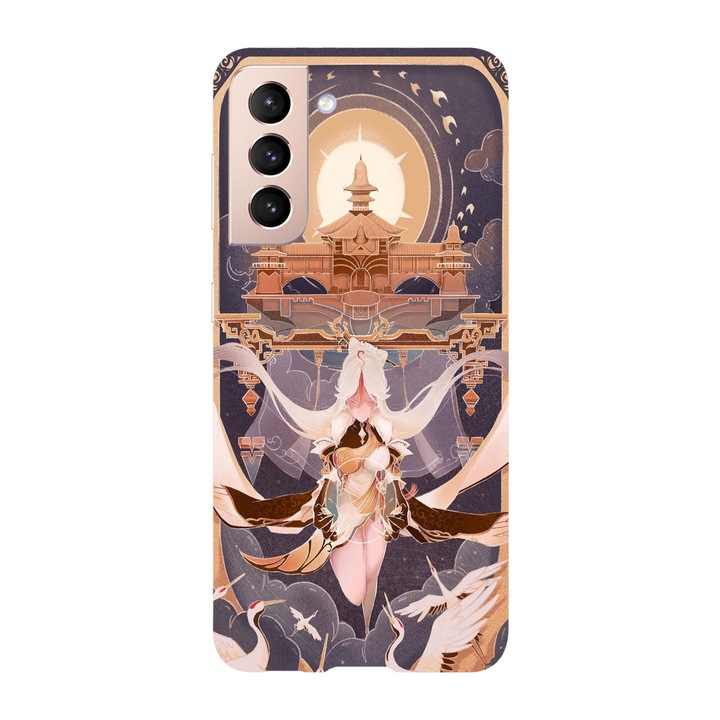 A tok kompatibilis a Samsung Galaxy A54 5G, Viceversa, Ningguang Genshin Impact modellekkel, szilikonnal, TPU-val