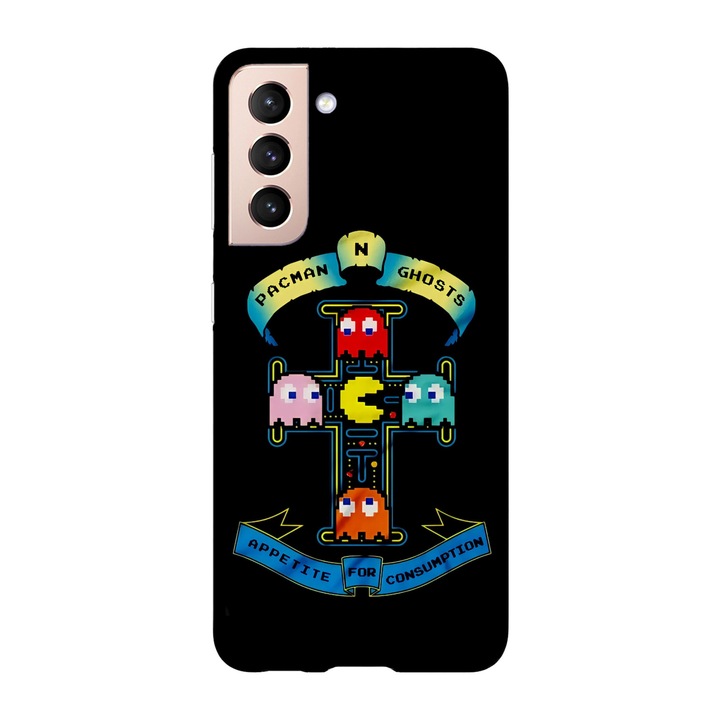 Калъф, съвместим с модел Samsung Galaxy S23 Ultra, Viceversa, Pacman N Ghosts, силикон, TPU