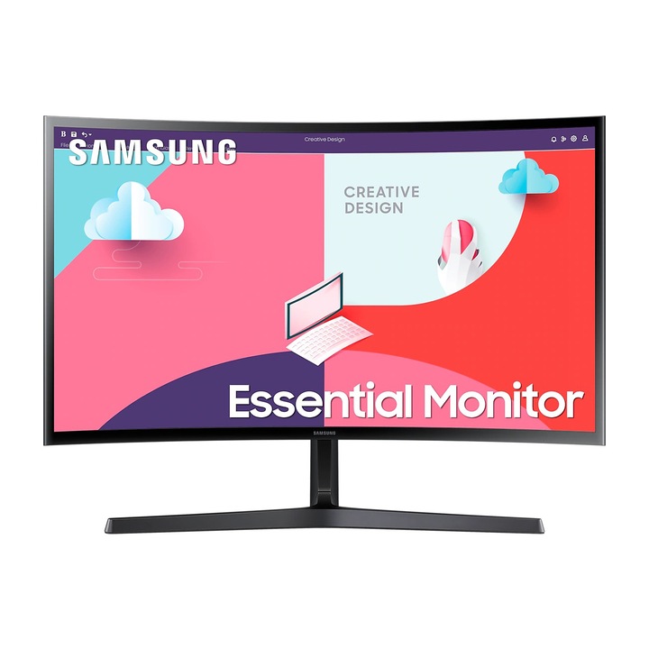 Samsung S24C366EAU LED Monitor 24", FHD, VA, 16:9, 60Hz, 4ms, Ívelt, 250cd/m2, 3000:1, HDMI, fekete