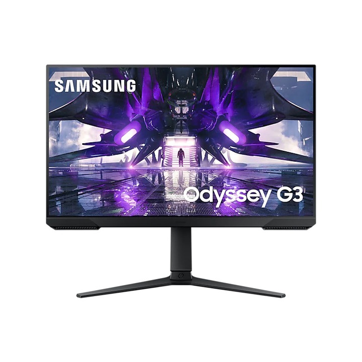 Samsung Odyssey LS27AG300 Gaming Monitor, 27", Full HD, 1 ms, 144Hz, Freesync Premium, ergonóm kialakítás, HDMI, Fekete