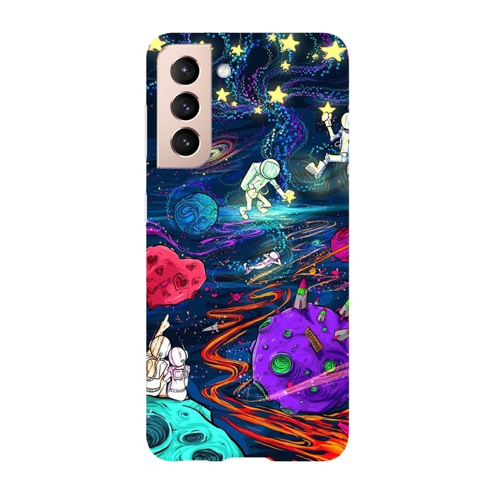 Калъф, съвместим с Samsung Galaxy S23 Ultra, Viceversa, Space trip model, Silicon, TPU