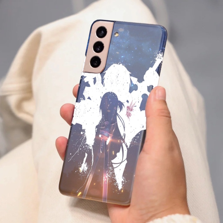 Samsung Galaxy S23 Plus, Viceversa, Sword Art Online Kirito és Asuna Swords modellekkel kompatibilis burkolat, szilikon, TPU