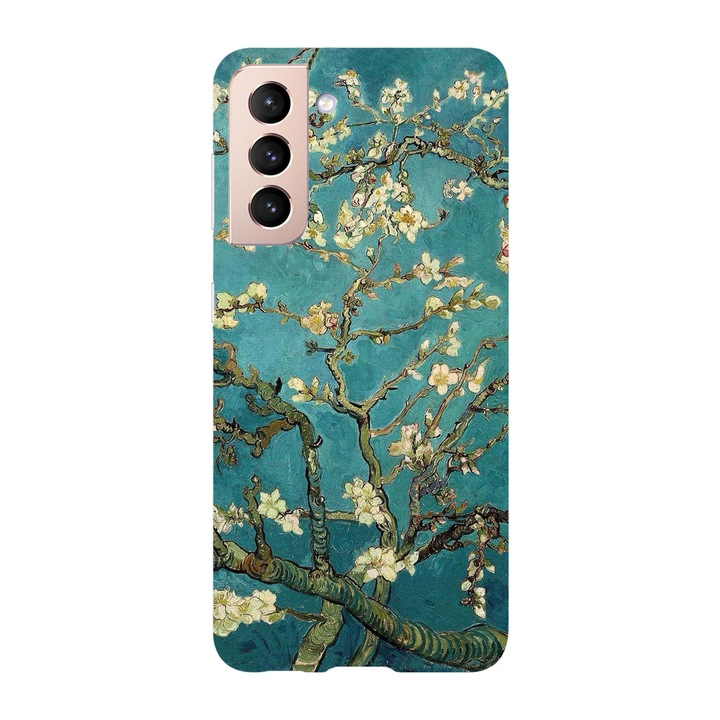 Samsung Galaxy S23 Ultra, Viceversa, Almond Blossoms Van Gogh modellel, szilikonnal, TPU-val kompatibilis tok