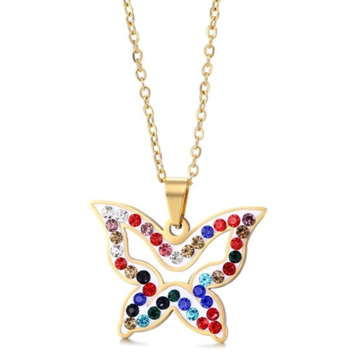 Női nyaklánc, Izmael, Rozsdamentes, Többszínű