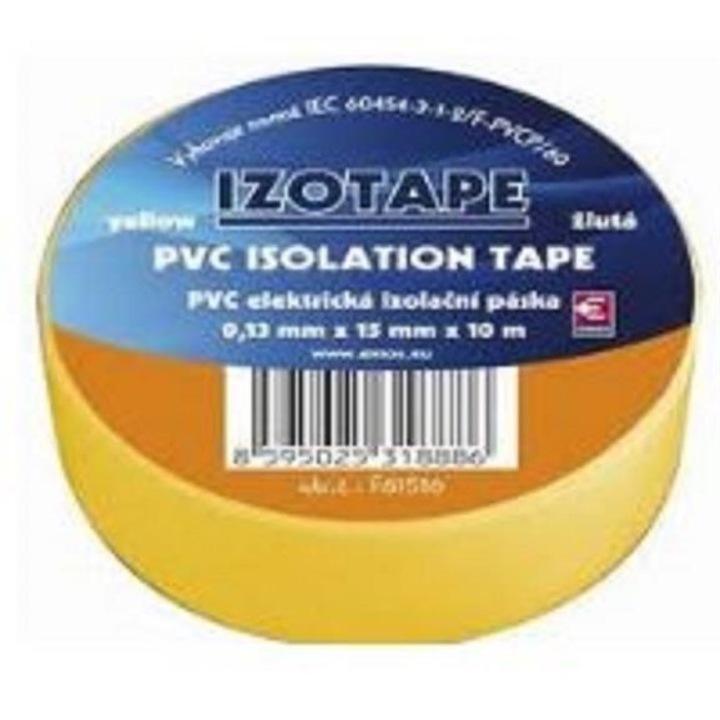 Banda izolatoare, 15mm x 10m, PVC, Galbena