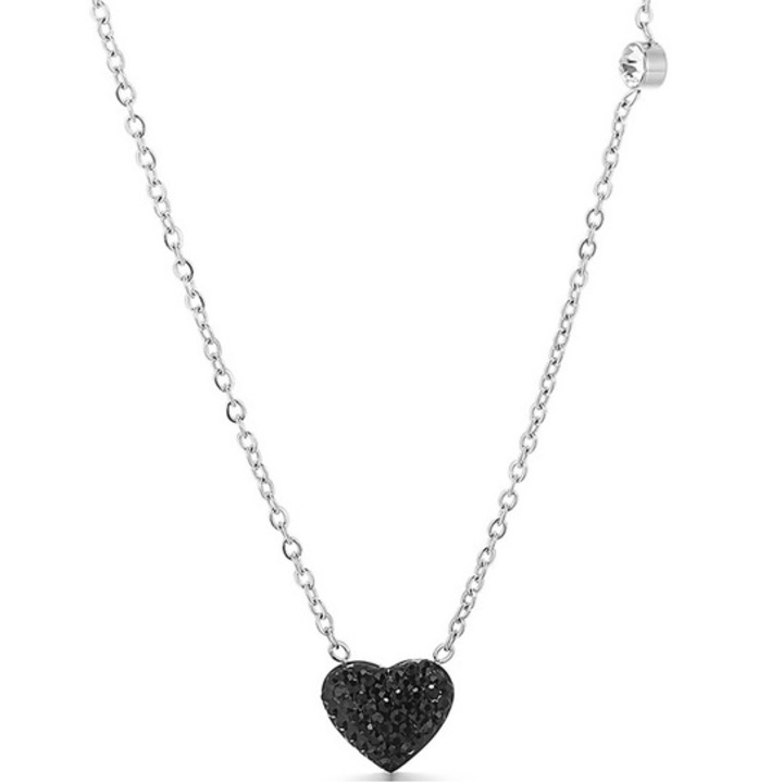 Nyaklánc Izmael medállal, ezüst/fekete