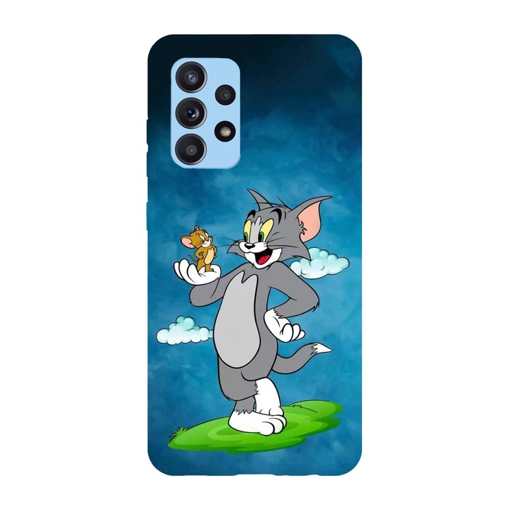 Husa compatibila cu Samsung Galaxy A72, Viceversa, model Cloudy Tom and Jerry, Silicon, TPU