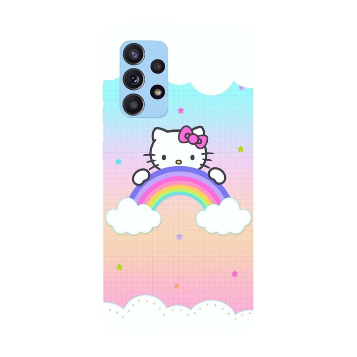 Husa compatibila cu Samsung Galaxy A22 4G, Viceversa, model Cloudy star Hello kitty, Silicon, TPU