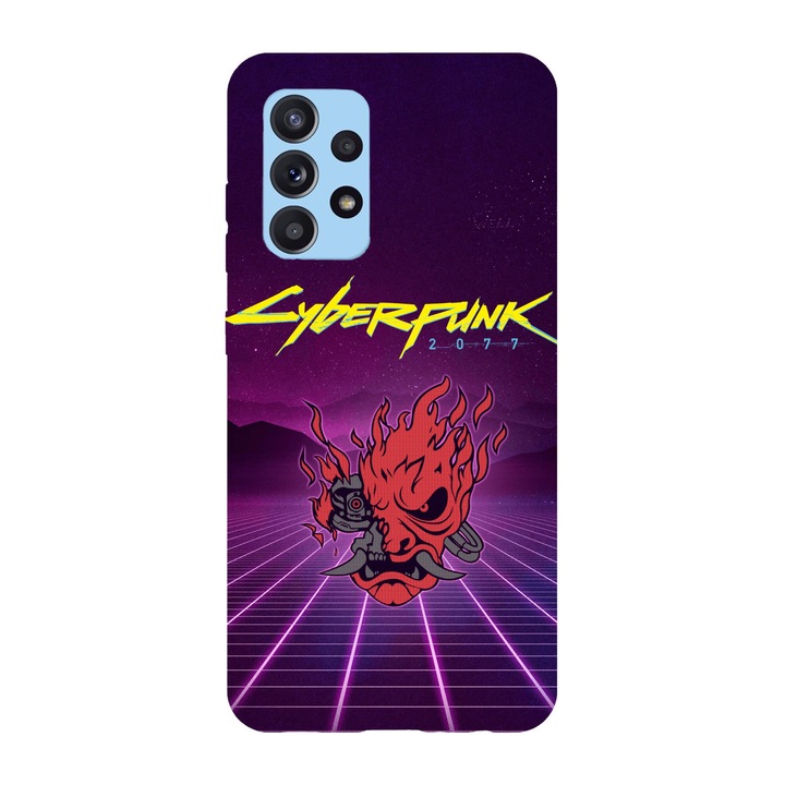 Husa compatibila cu Samsung Galaxy A72, Viceversa, model Cyberpunk Robot Mask, Silicon, TPU