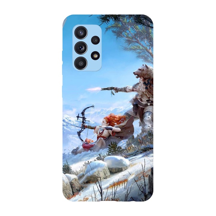 Husa compatibila cu Samsung Galaxy A72, Viceversa, model Aloy Fight Scene Horizon, Silicon, TPU