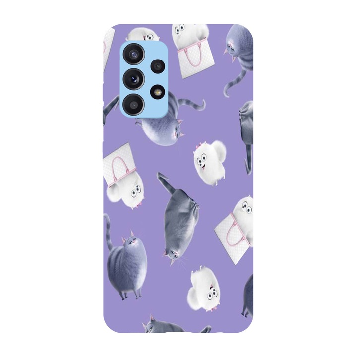 Husa compatibila cu Samsung Galaxy A72, Viceversa, model Chloe and Gidget pattern The Secret Life of Pets, Silicon, TPU