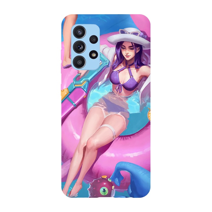 Кейс съвместим с Samsung Galaxy A51 5G, Viceversa, модел Caitlyn PoolParty, силикон, TPU
