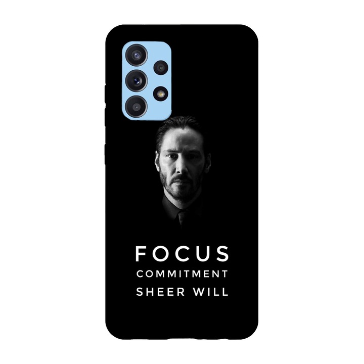 Husa compatibila cu Samsung Galaxy A22 4G, Viceversa, model Focus John Wick, Silicon, TPU