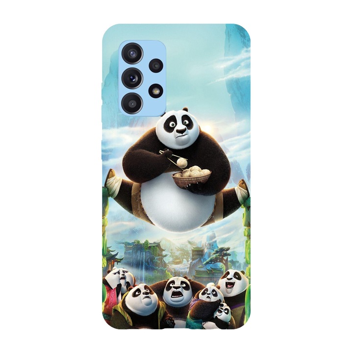 Husa compatibila cu Samsung Galaxy A72, Viceversa, model Kung fu pandas lunch, Silicon, TPU