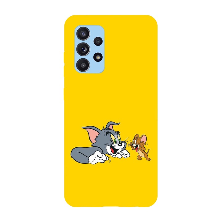 Husa compatibila cu Samsung Galaxy A22 4G, Viceversa, model Funny faces Tom and Jerry, Silicon, TPU