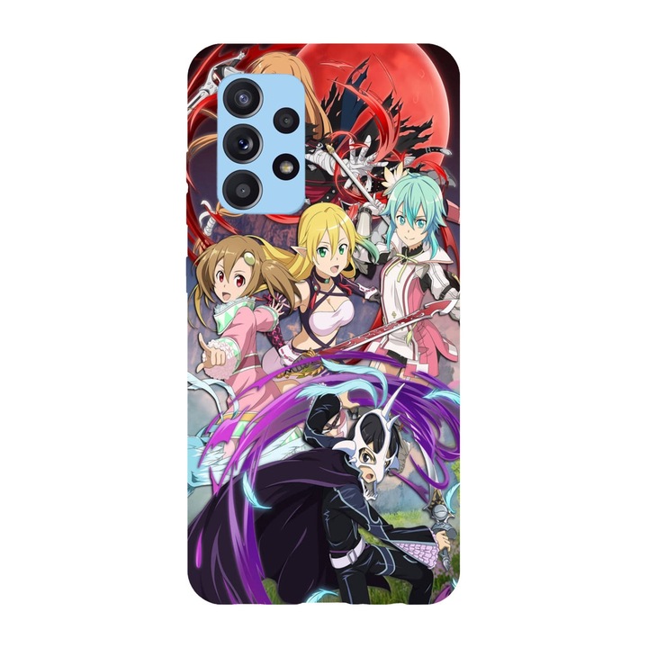 Husa compatibila cu Samsung Galaxy A72, Viceversa, model Fight Mode Sword Art Online, Silicon, TPU