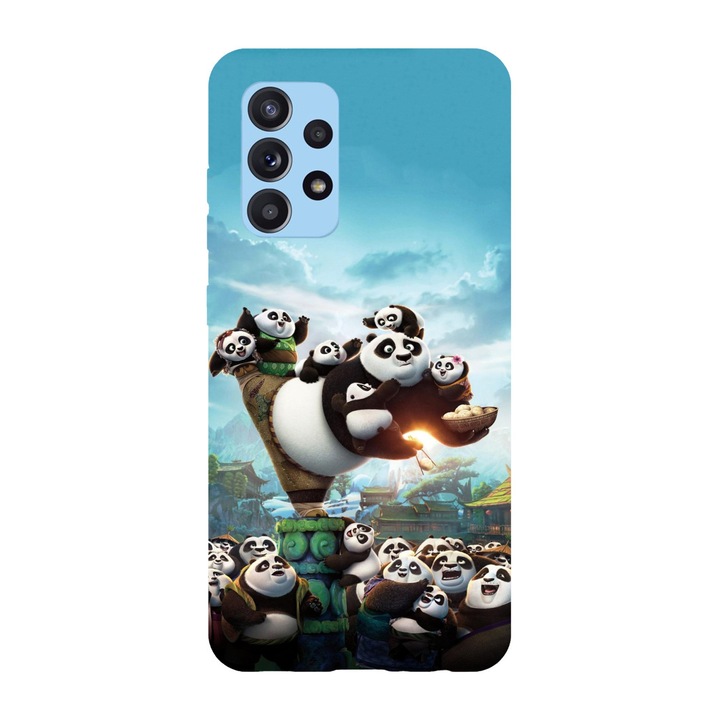 Husa compatibila cu Samsung Galaxy A53 5G, Viceversa, model Kung fu baby pandas, Silicon, TPU