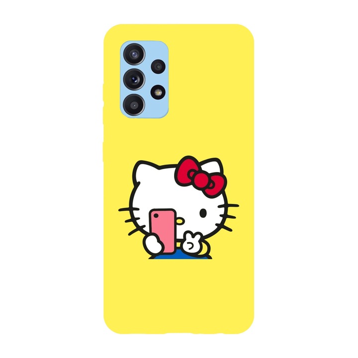 Husa compatibila cu Samsung Galaxy A72, Viceversa, model Hello kitty selfie, Silicon, TPU