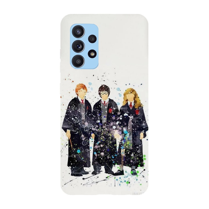 Husa compatibila cu Samsung Galaxy A72, Viceversa, model Golden Trio Harry Potter, Silicon, TPU