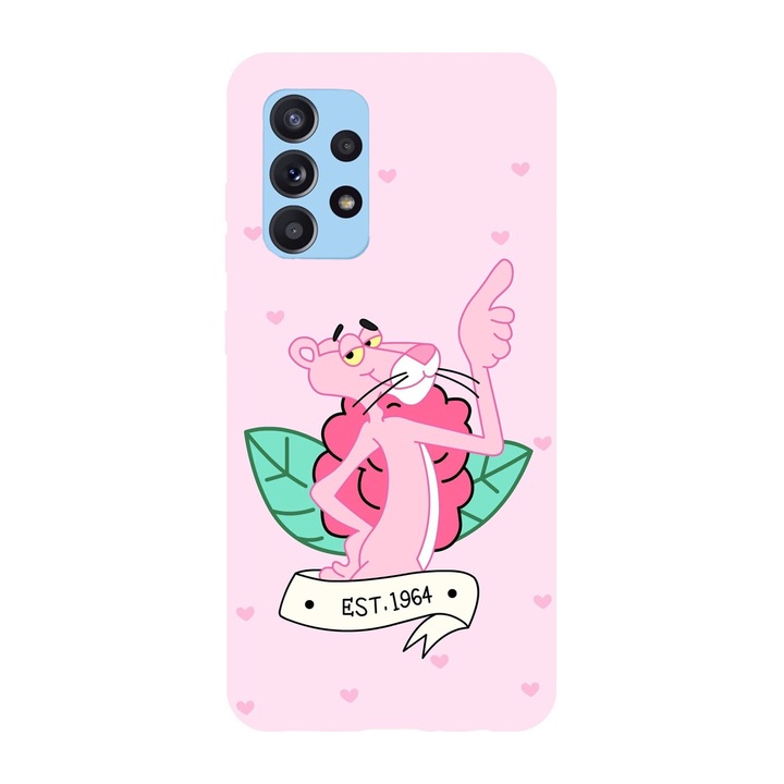 Samsung Galaxy A32, Viceversa, Pink Panther EST 1964 modell, szilikon, TPU készülékkel kompatibilis tok