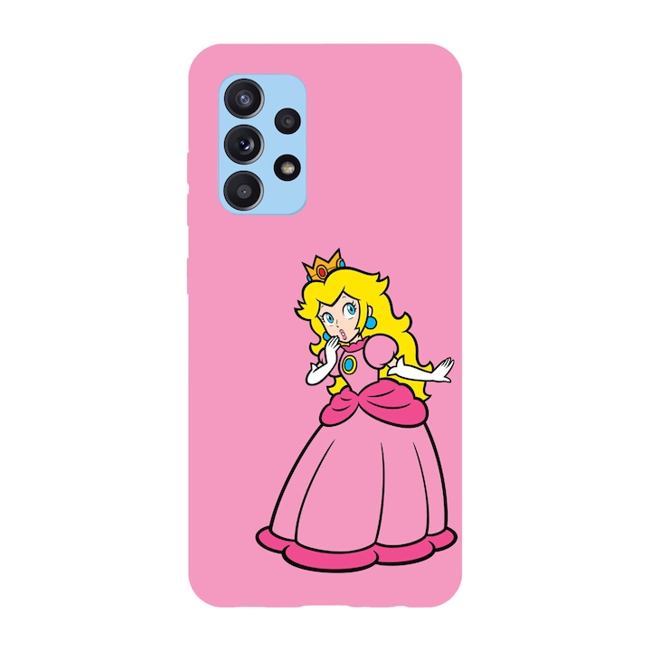 Husa compatibila cu Samsung Galaxy A72, Viceversa, model Princess Peach Super Mario, Silicon, TPU