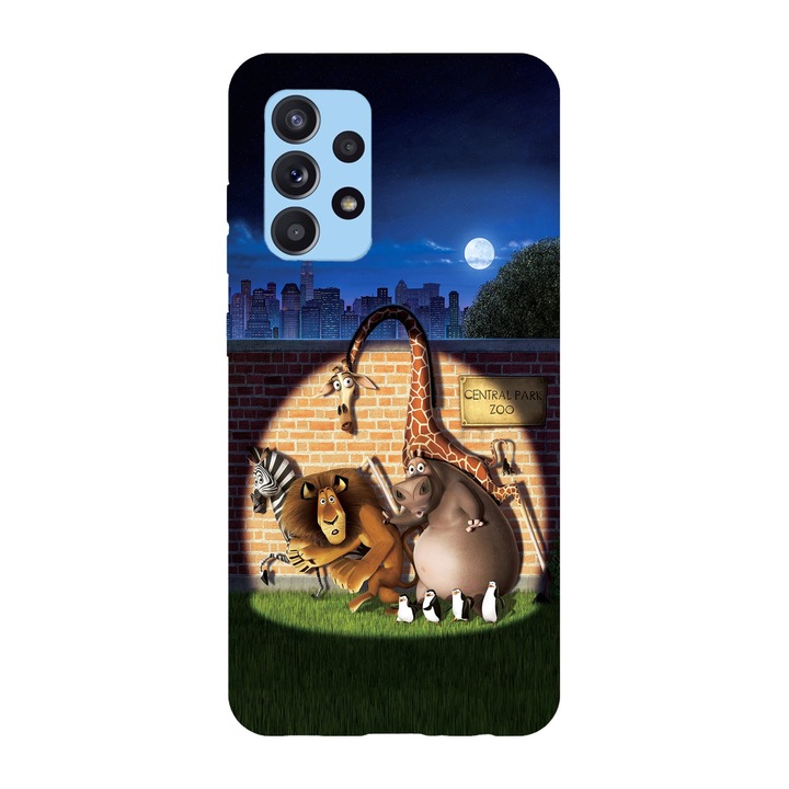 Калъф, съвместим с Samsung Galaxy A51 5G, Viceversa, модел Madagascar central park zoo, силикон, TPU