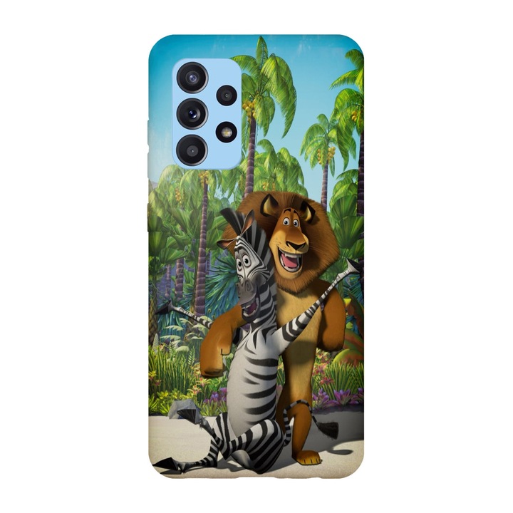 Husa compatibila cu Samsung Galaxy A32, Viceversa, model Marty and Alex Madagascar, Silicon, TPU