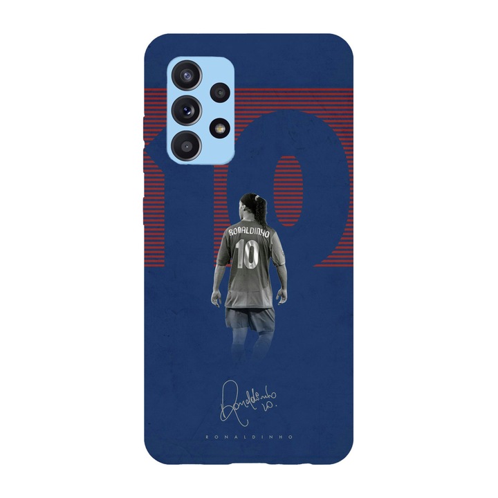 Husa compatibila cu Samsung Galaxy A13, Viceversa, model Ronaldinho Number 10, Silicon, TPU