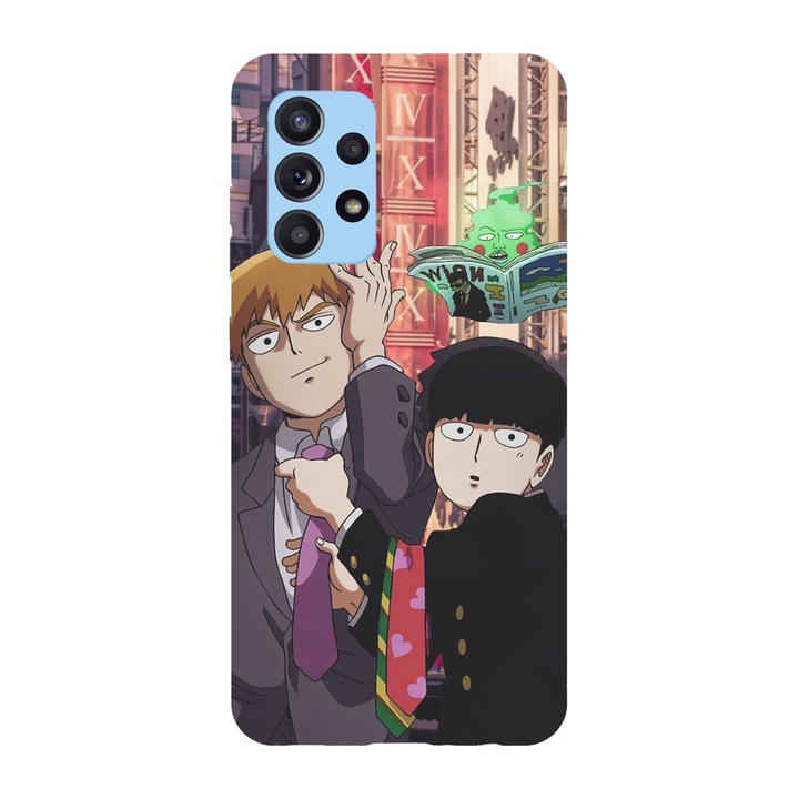 Husa compatibila cu Samsung Galaxy A72, Viceversa, model Shigeo Reigen and Ekubo Mob Psycho 100, Silicon, TPU